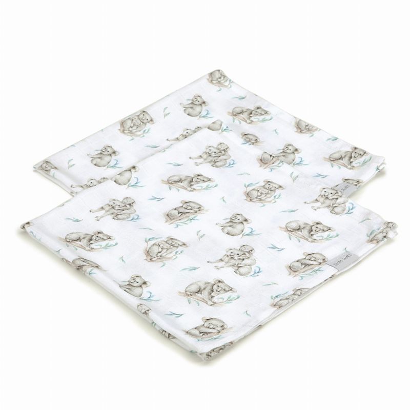 Qbana Mama - Bambus Muslin Swaddle 2er Set Koala