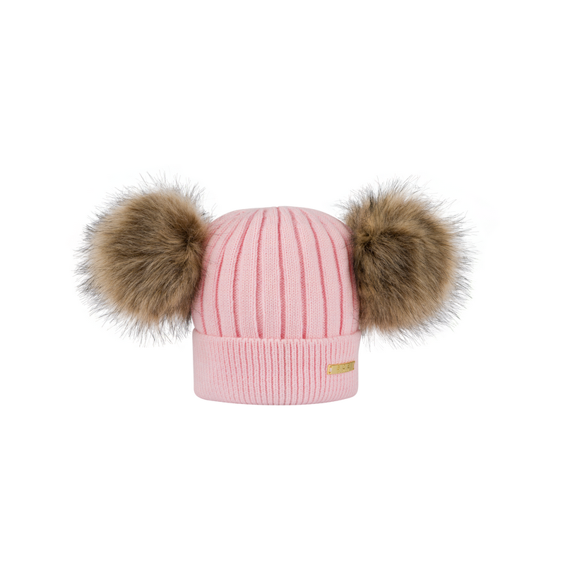 Bjällra of Sweden - Strickmütze mit Pommel Pink