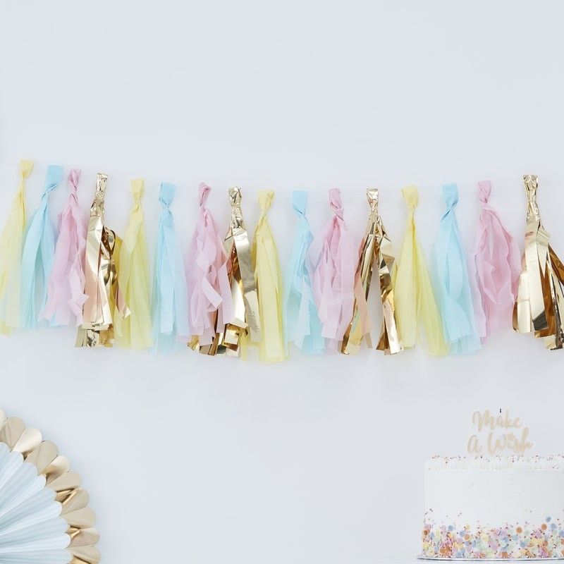 Ginger Ray - Girlande Tassel Pastel & Gold
