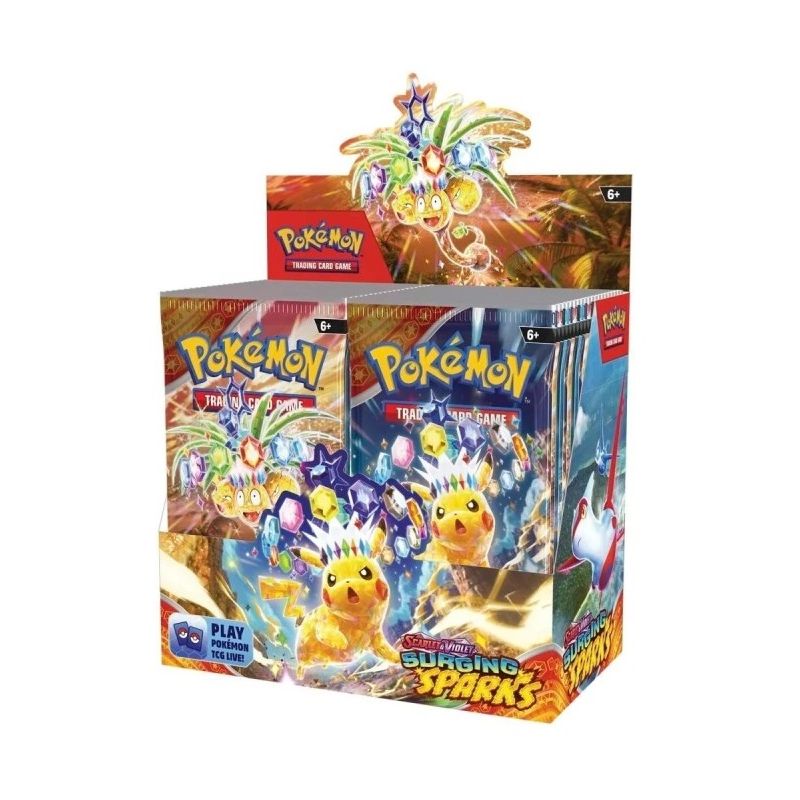 Pokemon SV08 Stürmische Funken Booster, Display - Englisch