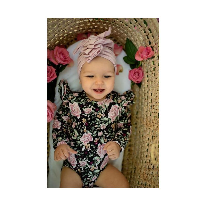 Hey Popinjay! - Body mit Rüschchen Black Roses Lang