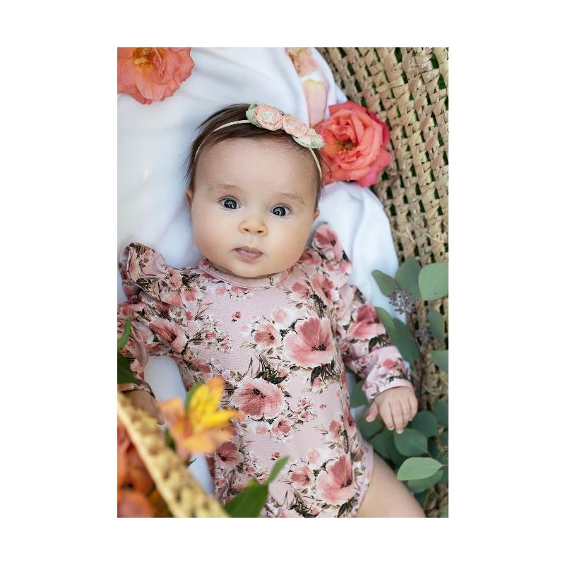 Hey Popinjay! - Body mit Rüschchen Romantic Florals dunkel