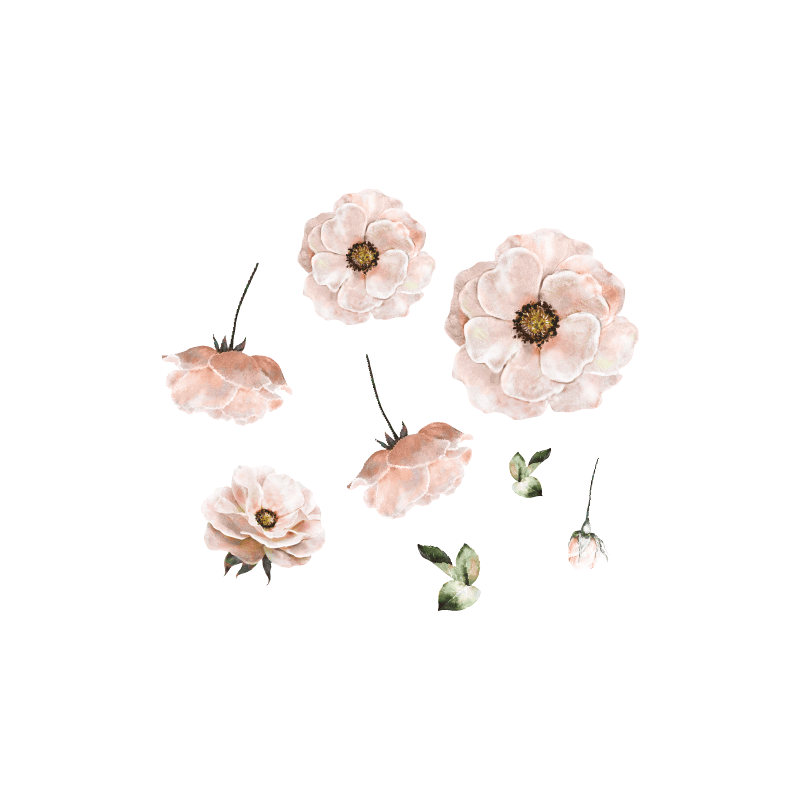 Thats mine - Wandsticker Poppy Flower Rose