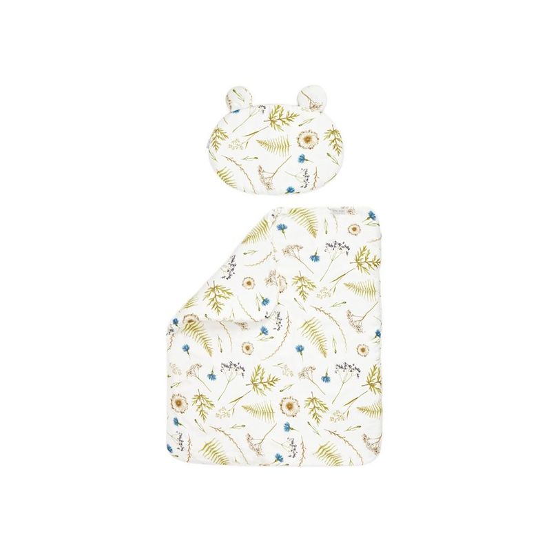 Qbana Mama - Bettdeckenset mit Kissen gefüttert MINI Herbal