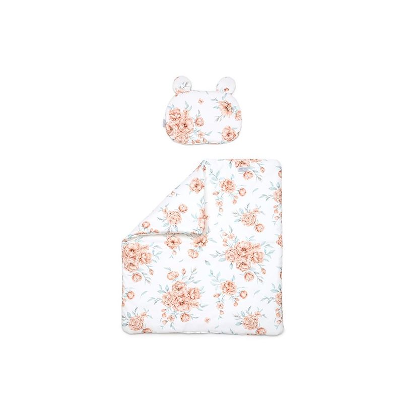 Qbana Mama - Bettdeckenset mit Kissen gefüttert MINI Bloom Revival