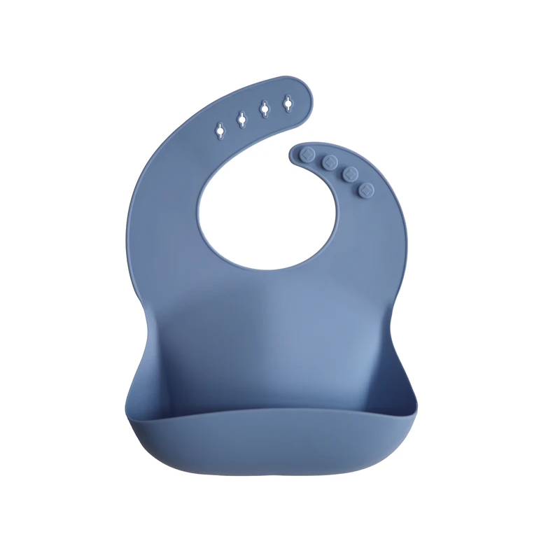 Mushie - Silikon- Lätzchen Powder Blue