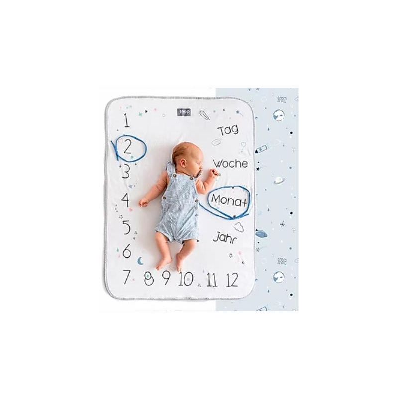 Snap The Moment - Foto Meilenstein Decke Powder Blue  (deutsche Version)