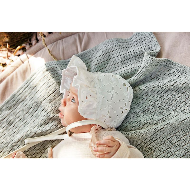 Elodie - Baby Bonnet Embroidery Anglaise