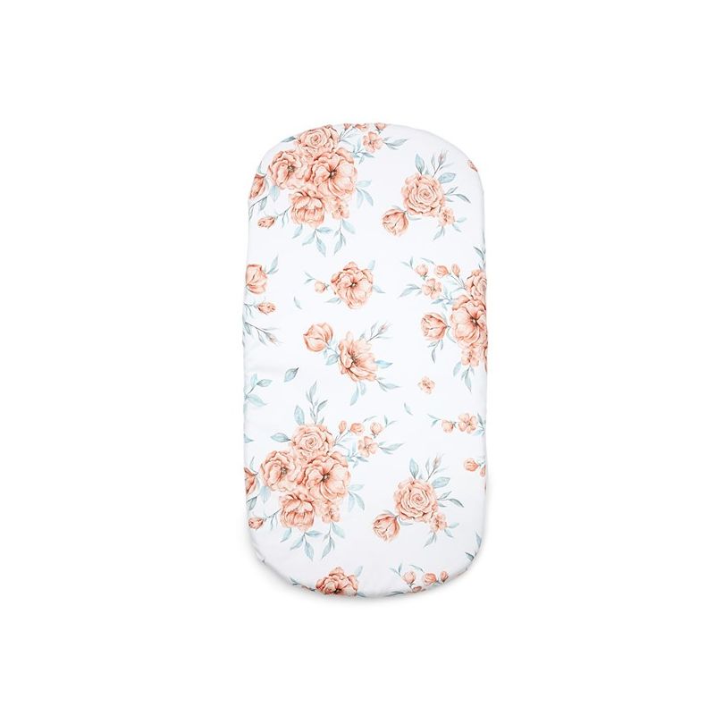 Qbana Mama - Spanntuch für Wiege / Moseskorb / Kinderwagen Bloom Revival