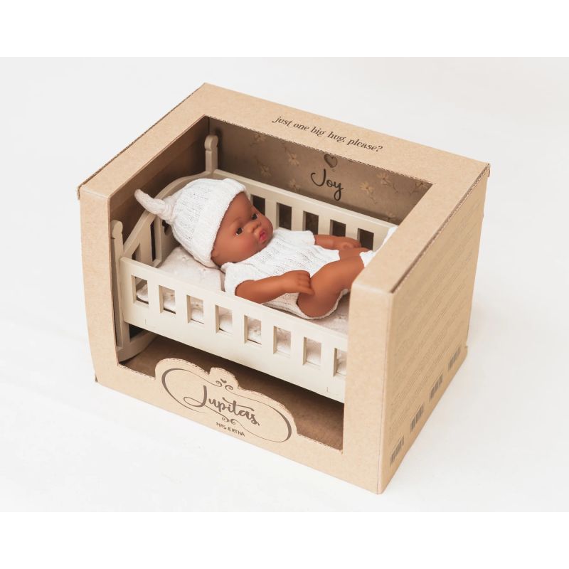 Mrs Ertha - Mini Puppe mit Bett Joy