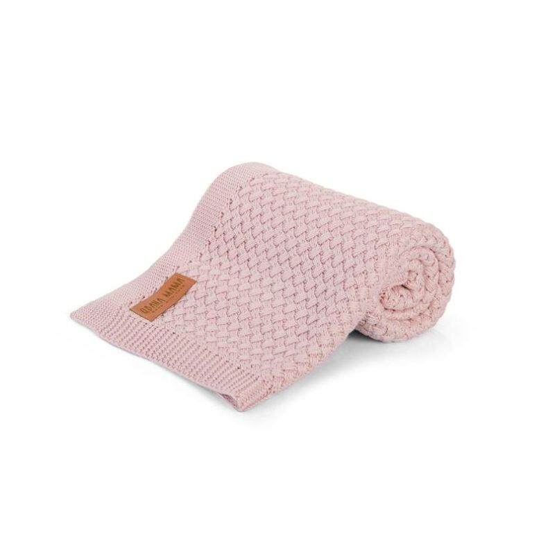 Qbana Mama - Bambus Häkeldecke Puderrosa