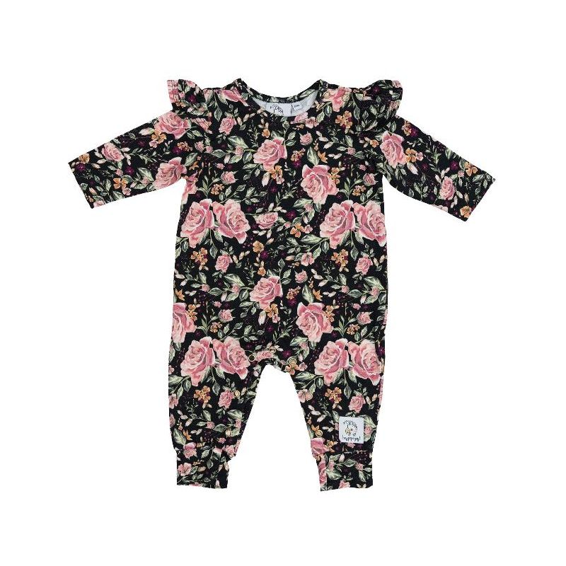 Hey Popinjay! - Strampler mit Rüschchen Black Roses