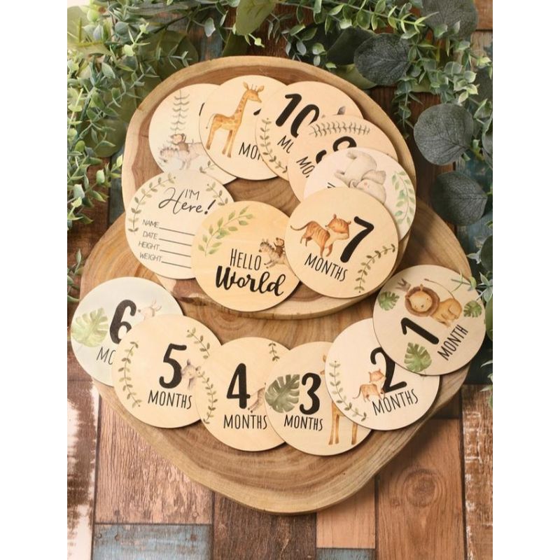 Holz Meilenstein XL Set Safari