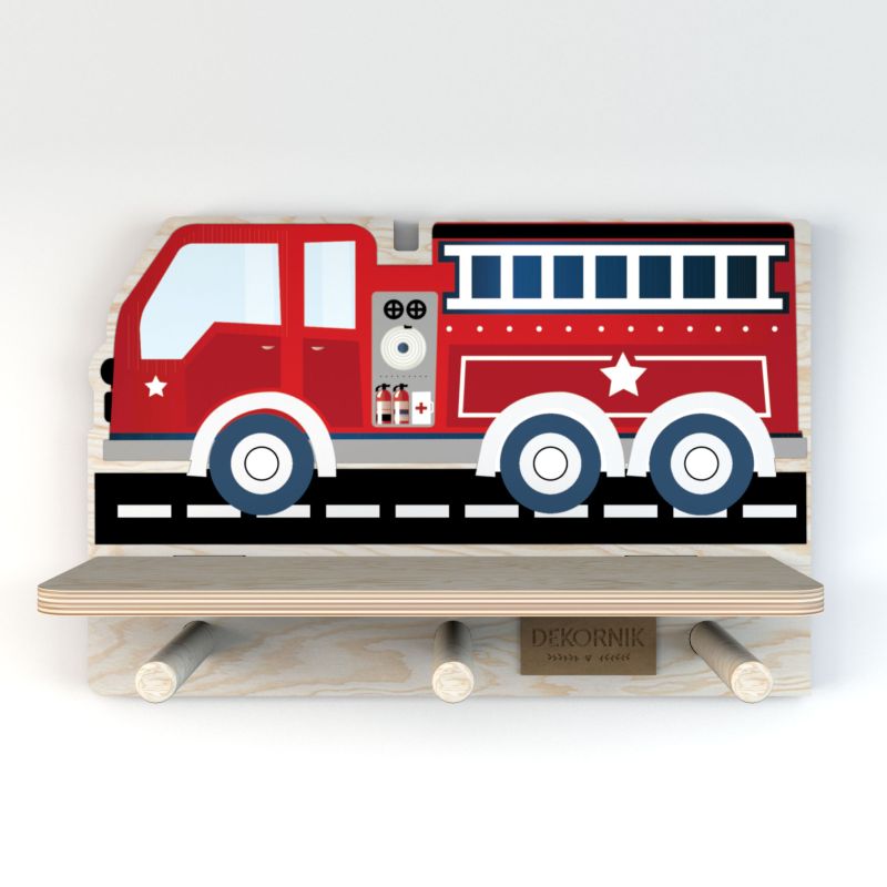 Dekornik - Mini Garderobe Fire Truck