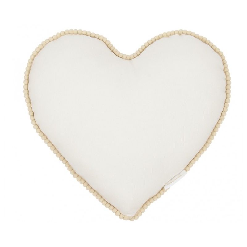 Cotton & Sweets - Boho Kissen Herz PomPom