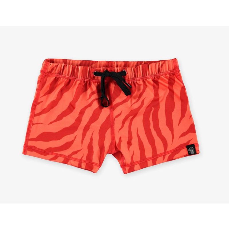 Beach & Bandits - UV Badeshorts Tiger rot Stripes of Love