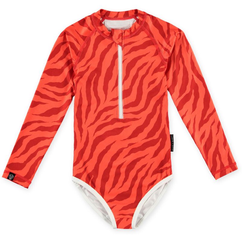 Beach & Bandits - UV Badeanzug Tiger Rot Stripes of Love