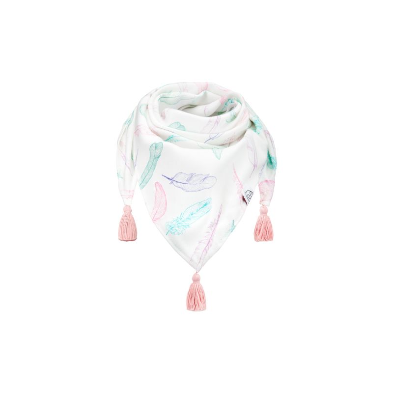 Maylily - Bambus Schal Triangel mit Tassel Paradise Feathers dusty pink