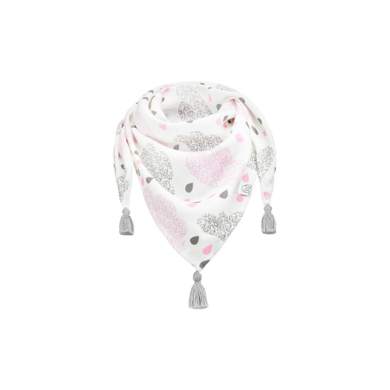 Maylily - Bambus Schal Triangel mit Tassel Blush Rain gray