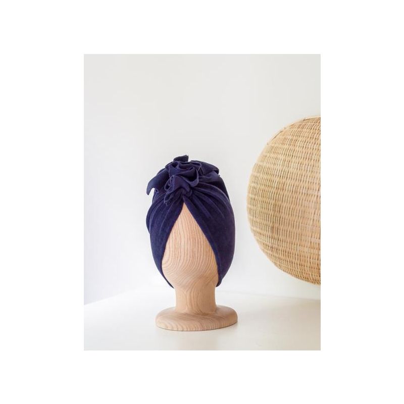 Looks by Luks -  Turban Samt Navy Blue