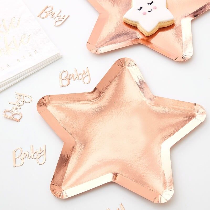 Ginger Ray - Partyteller Rose Gold Stern "Twinkle Twinkle"
