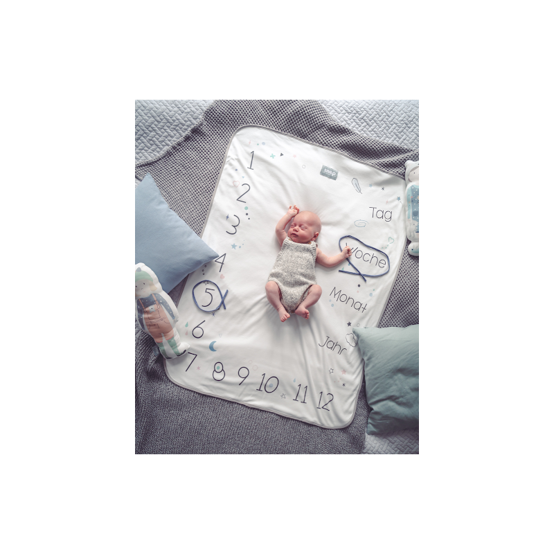 Snap The Moment - Foto Meilenstein Decke Pastell Grey  (deutsche Version)