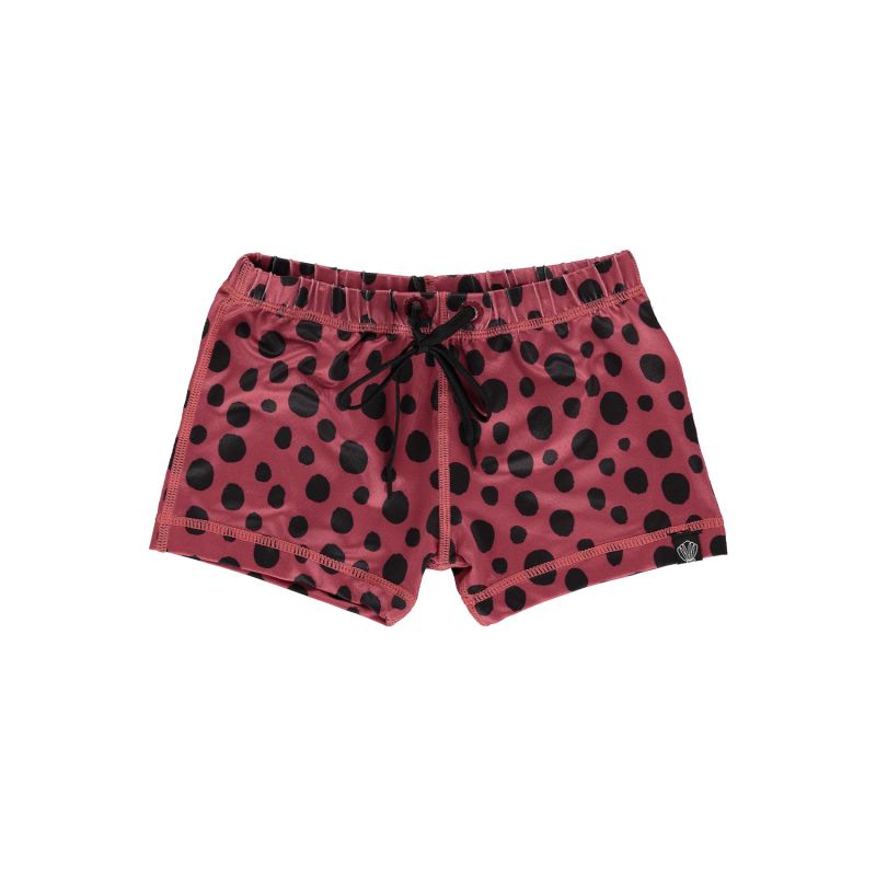 Beach & Bandits - UV Badeshorts Red Velvet Punkte