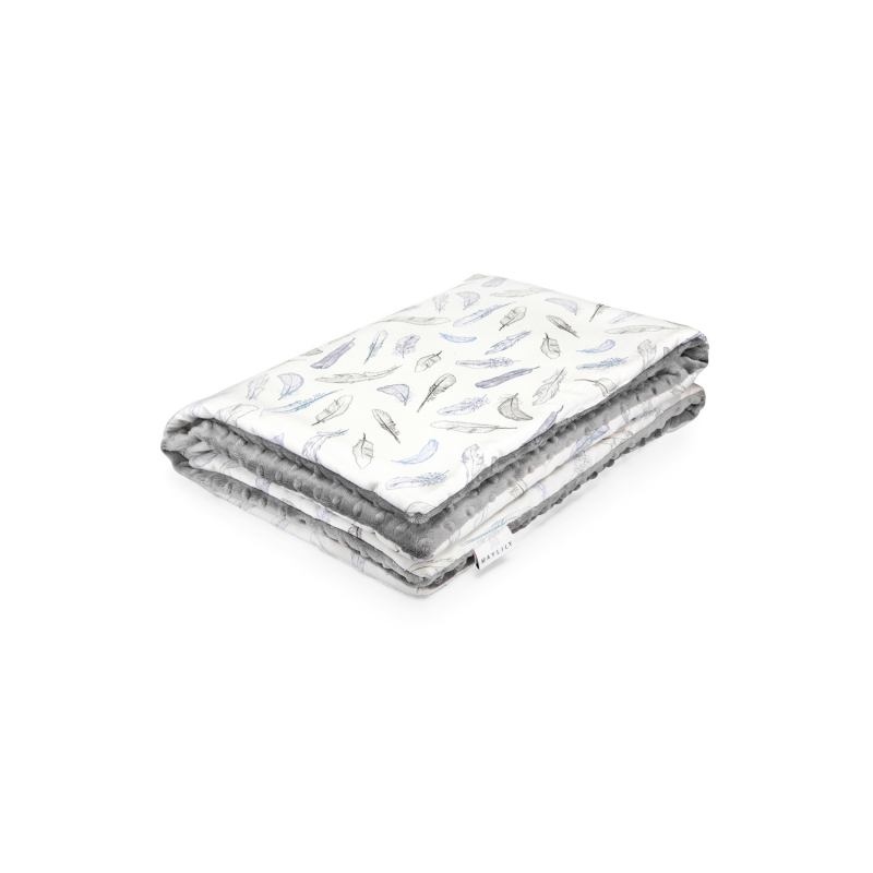 Maylily - Decke Heavenly Feathers grey gefüttert