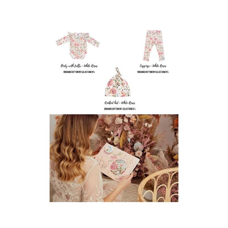 Hey Popinjay! - Geschenkbox 3-teilig White Roses 56/62