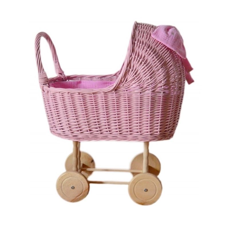 Lilu - Puppenwagen Pink mit Masche