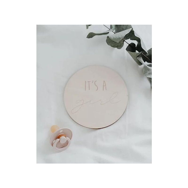 Holzschild Meilenstein "Its a Girl"