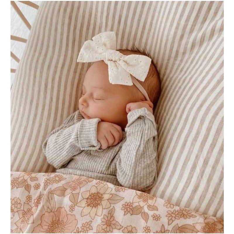 Mae & Rae - Stirnband Masche Embrodery creme