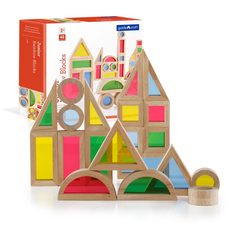 Guidecraft - Junior Rainbow Blocks 40 teiliges Set