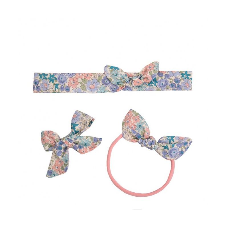 Ul & Ka - Haarclip, Haarband, Haarband mini Set Violet Flowers