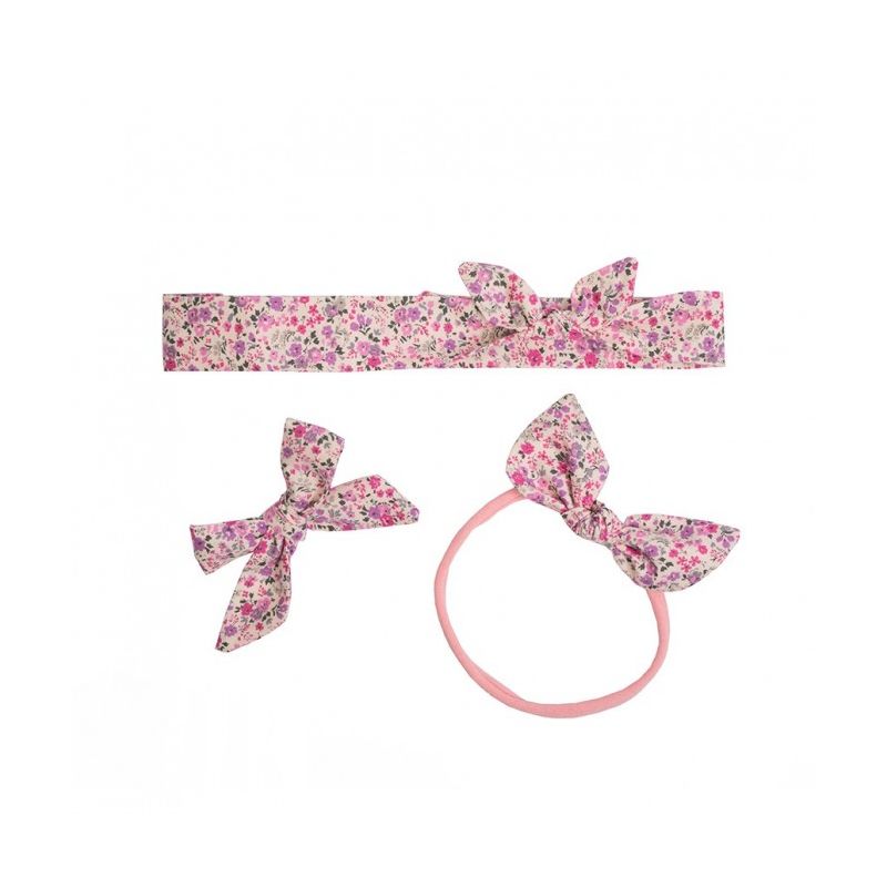 Ul & Ka - Haarclip, Haarband, Haarband mini Set Pink Flowers