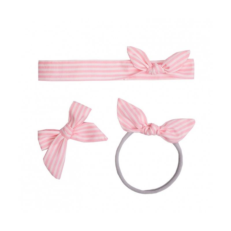 Ul & Ka - Haarclip, Haarband, Haarband mini Set Pink Stripes
