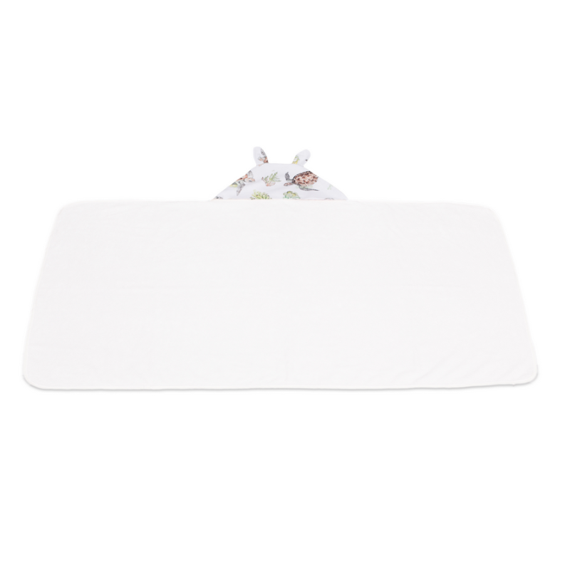 Qbana Mama - Kapuzentuch Pazifik Schildkröte weiss