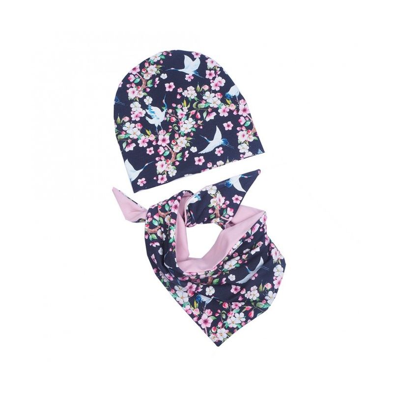 Ul & Ka - Beanie & Schal Set Cranes