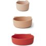 LIEWOOD - Silikon Schalen Set Eddie Apple Red / Rose
