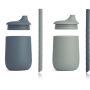 LIEWOOD - Ellis Strohhalm Becher Set Whale Blue - Dove Blue
