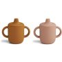 LIEWOOD - 2er Set Neil Cup Trinklerntasse Mustard - Dark Rose