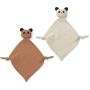 LIEWOOD - Yoko Kuscheltuch Muslin Set Panda Tuscany - Sandy