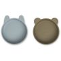 LIEWOOD - Silikon Schalen Set Vanessa Blue Fog / Khaki