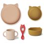 LIEWOOD - Vivi Geschirrset 4-teilig Cat Rose Mix