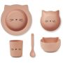 LIEWOOD - Joana Geschirrset 4tlg Cat Rose Blush