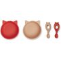 LIEWOOD - Evan Schale & Löffel Set Apple Red - Tuscany Rose