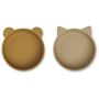 LIEWOOD - Silikon Schalen Set Vanessa Caramel / Oat Mix