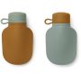 LIEWOOD - 2er Set Smoothie Quetschflasche Mustard - Peppermint
