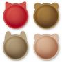 LIEWOOD - Malene Silikon Schalen Set Apple Red Multi Mix