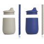 LIEWOOD - Ellis Strohhalm Becher Set Mist - Surf Blue